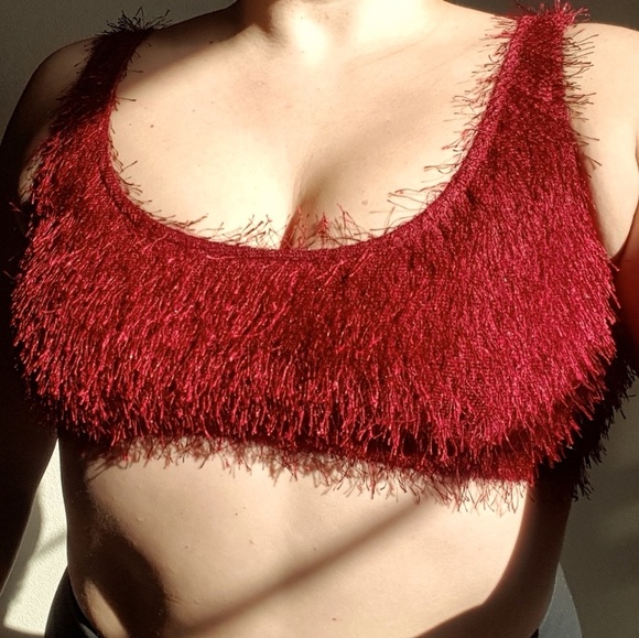 Fringe crop tank top NWT - Picture 2 of 2